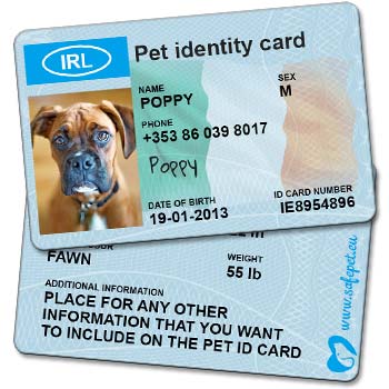 SafePet Personalized Wallet ID Card for dog and cat owners